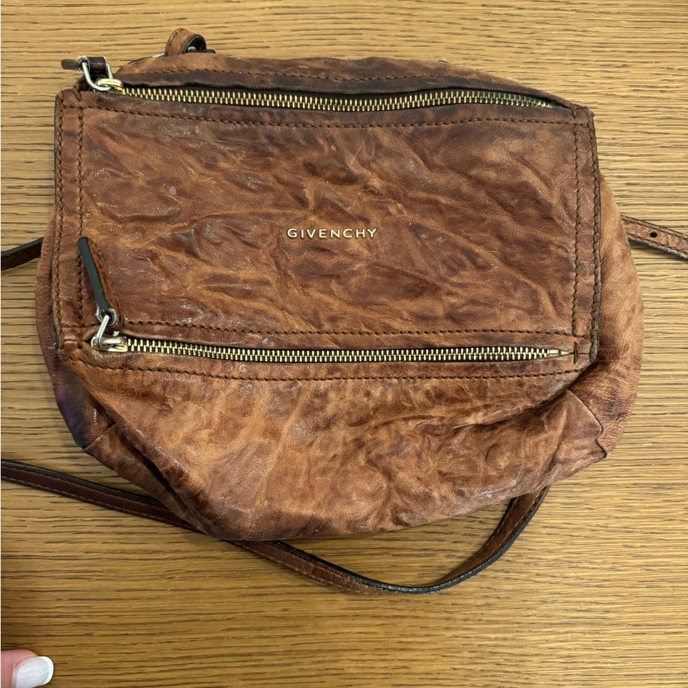 Givenchy Brown Leather Messenger Bag